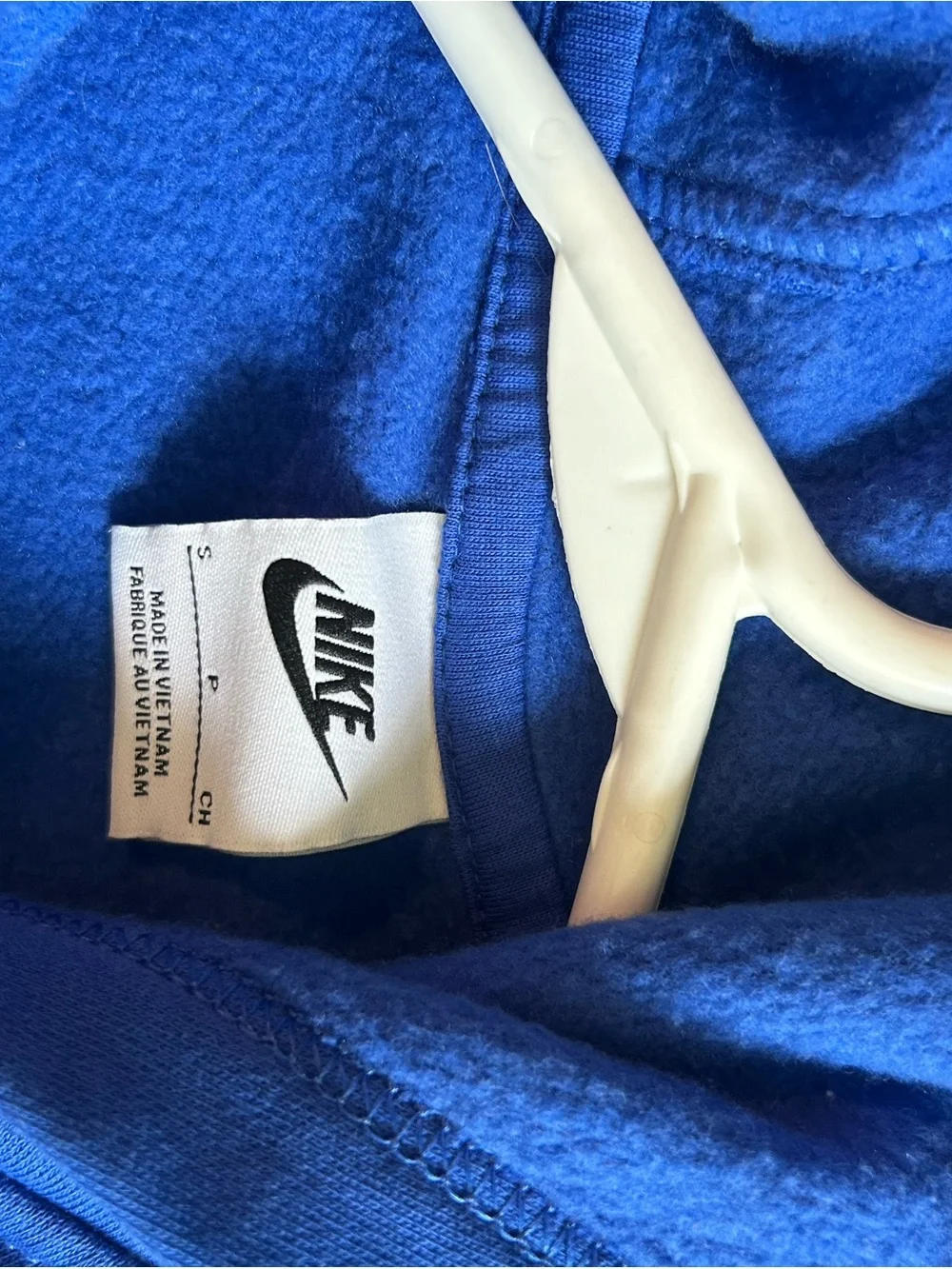 Nike Kids Royal Blue Pullover Hoodie with White Swoosh
